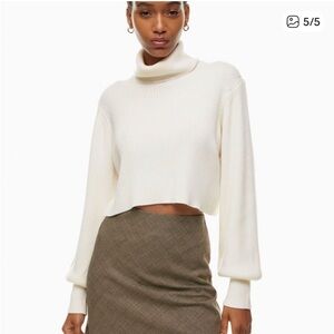 Aritzia Wilfred Turtleneck Sweater - White